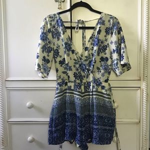 SMALL YELLOW AND BLUE FLORAL FRANCESCAS ROMPER